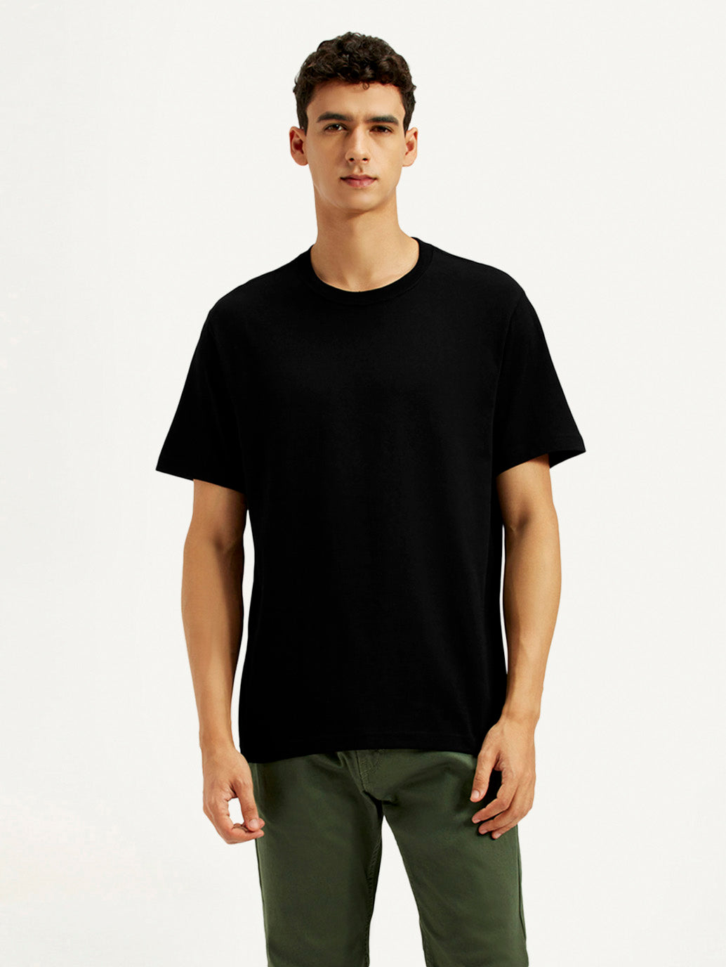 Men's Solid Crew Neck T-shirt