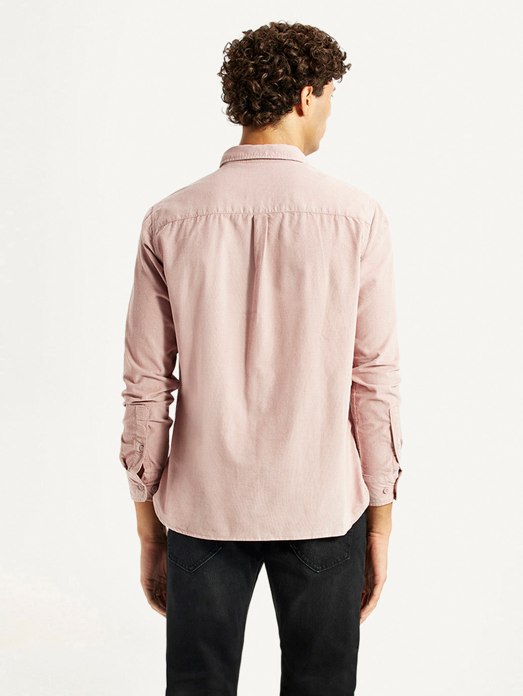 Men's Corduroy Solid Mauve Slim Fit Shirt