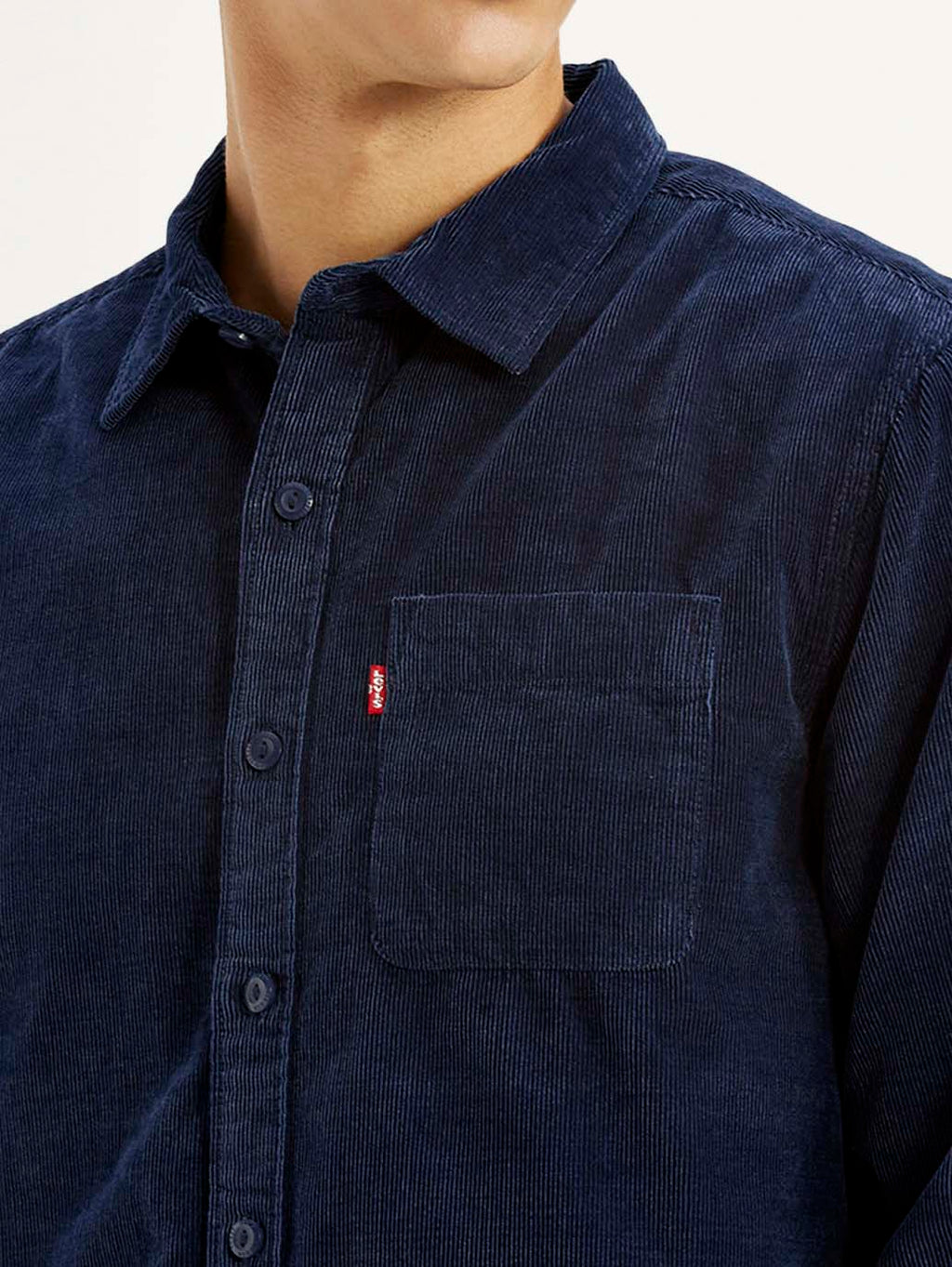 Men's Solid Navy Slim Fit Shirt