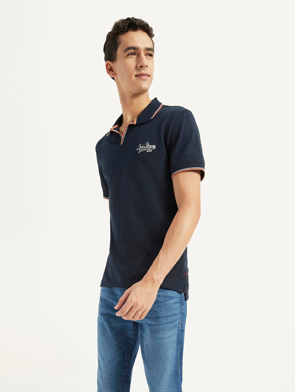 Men's Solid Slim Fit Polo T-shirt