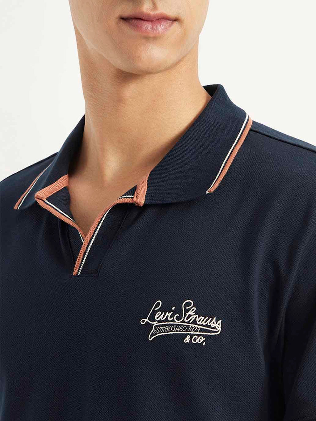 Men's Solid Slim Fit Polo T-shirt