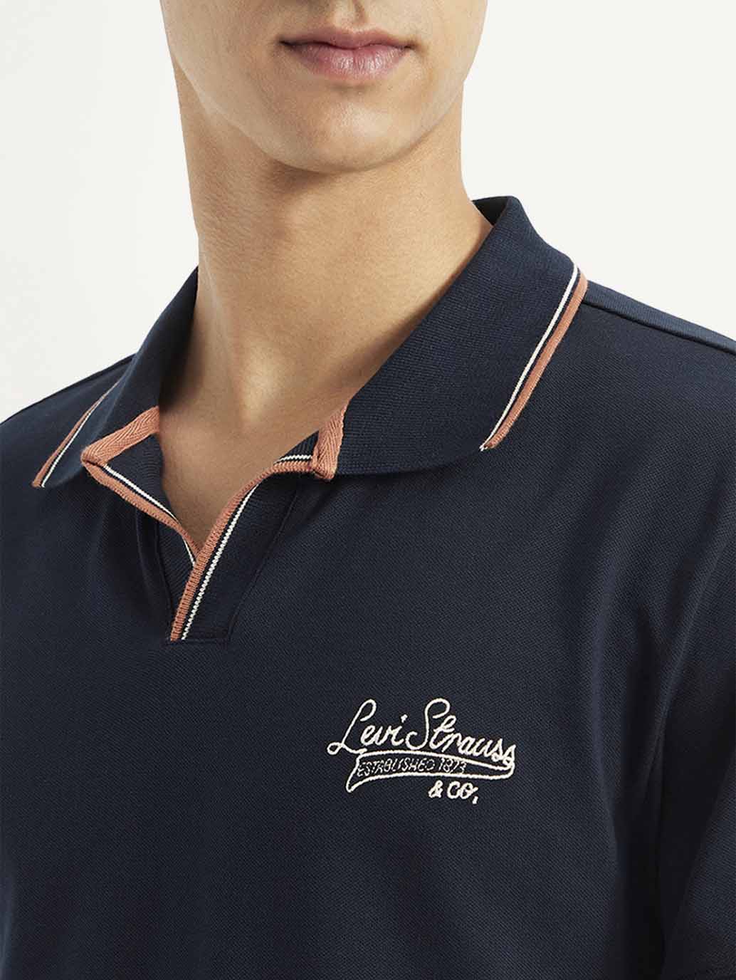 Men's Solid Slim Fit Polo T-shirt