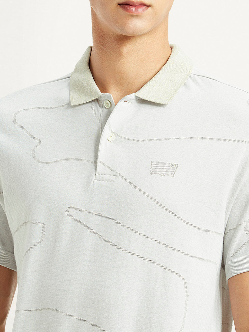 Men's Solid White Slim Fit Polo T-shirt