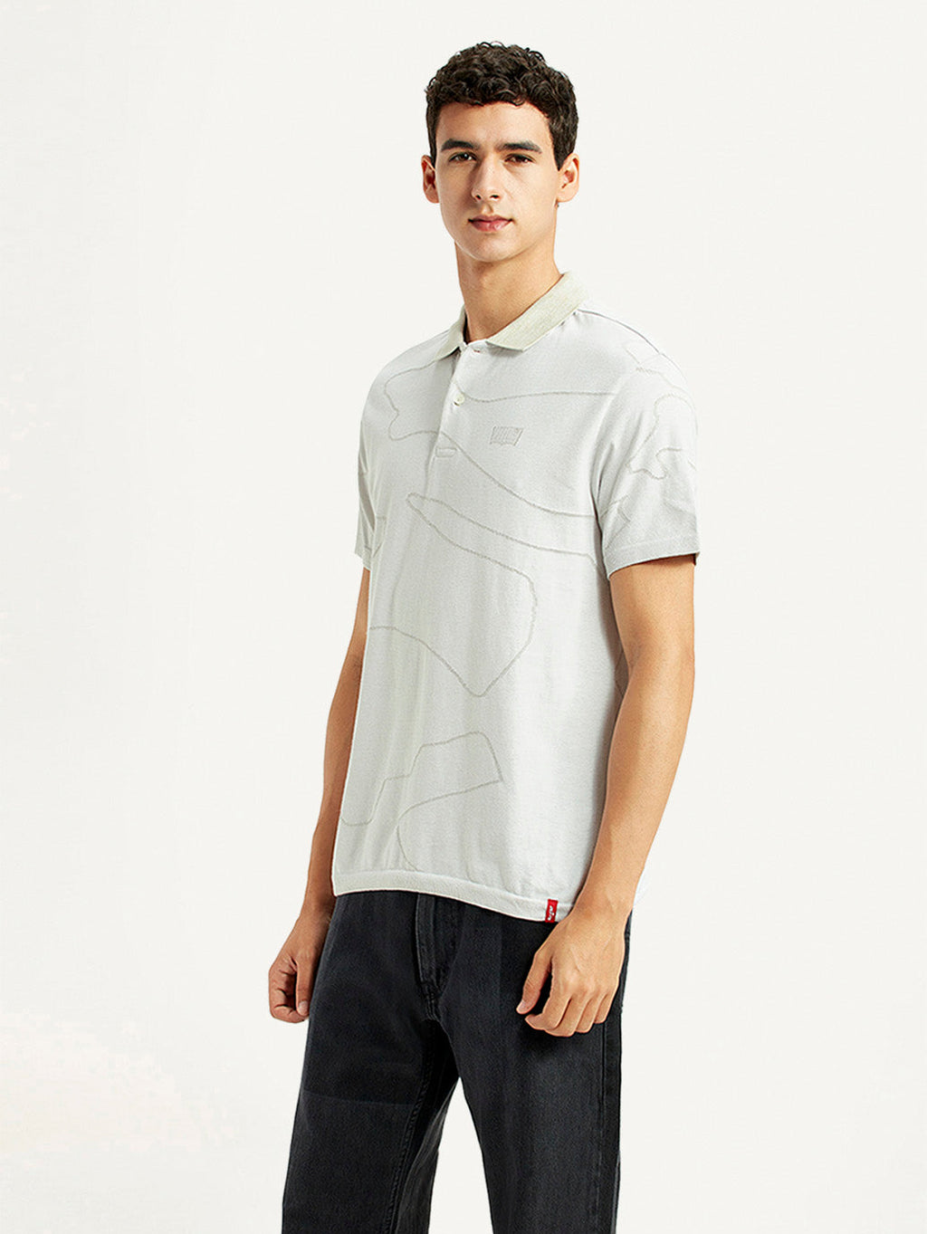 Men's Solid White Slim Fit Polo T-shirt