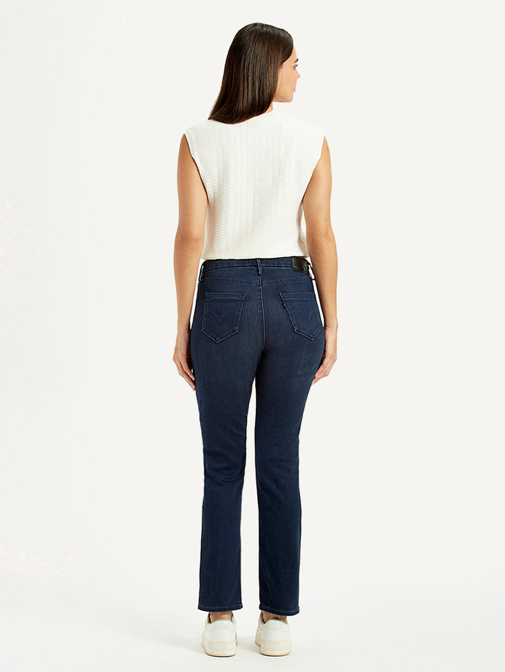 Women's Redloop 724 Dark Blue Straight Fit High Rise Jeans