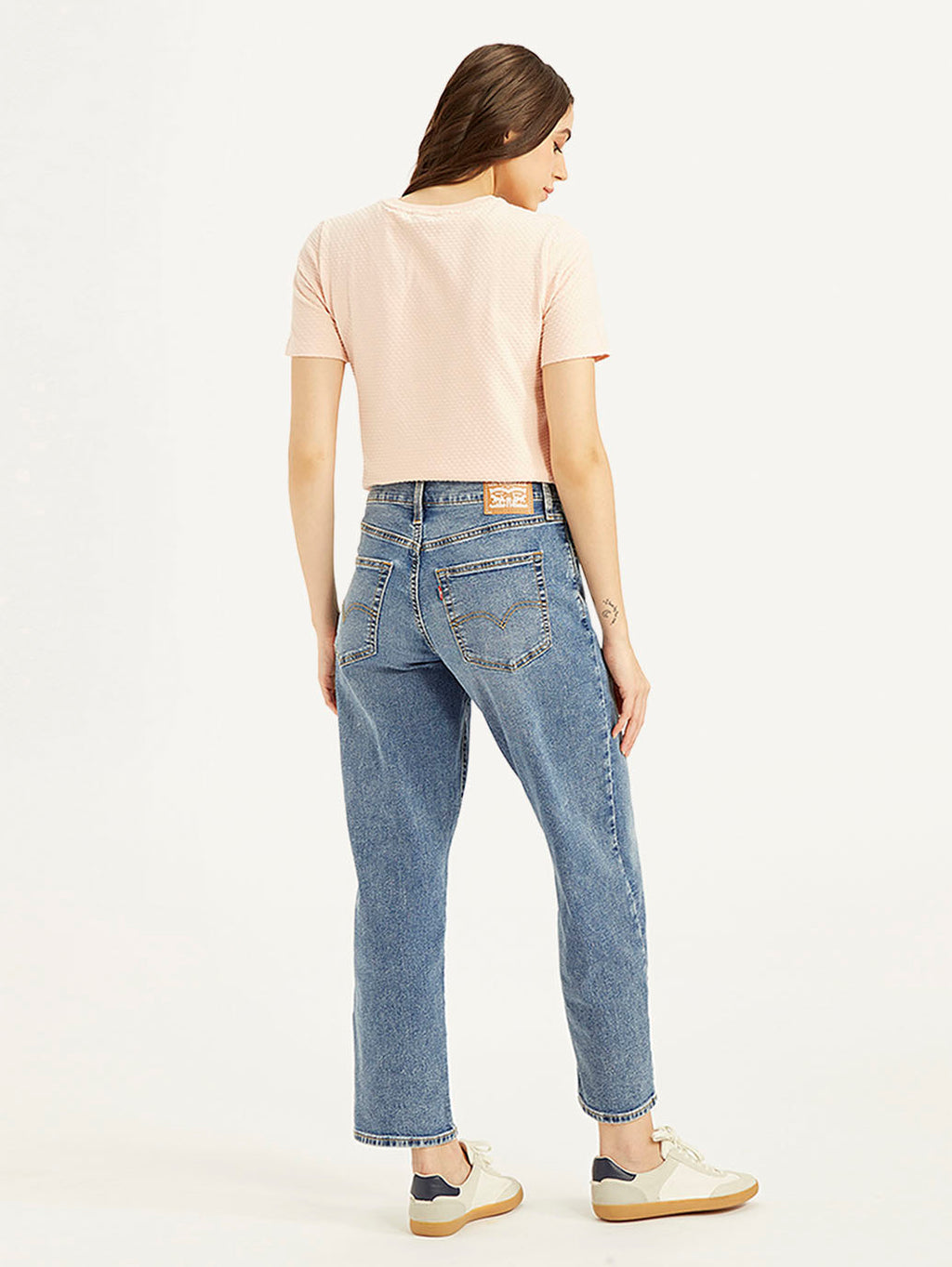 Women's 94 Blue Baggy Fit Mid Rise Jeans