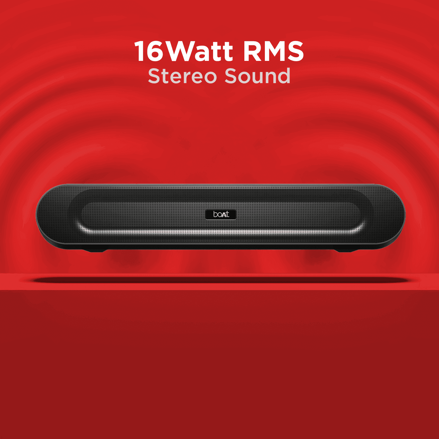 boAt Aavante 550 | Bluetooth Soundbar with 16W RMS Sound Combined with Dual Passive Radiators, 4.5 Hour Playback