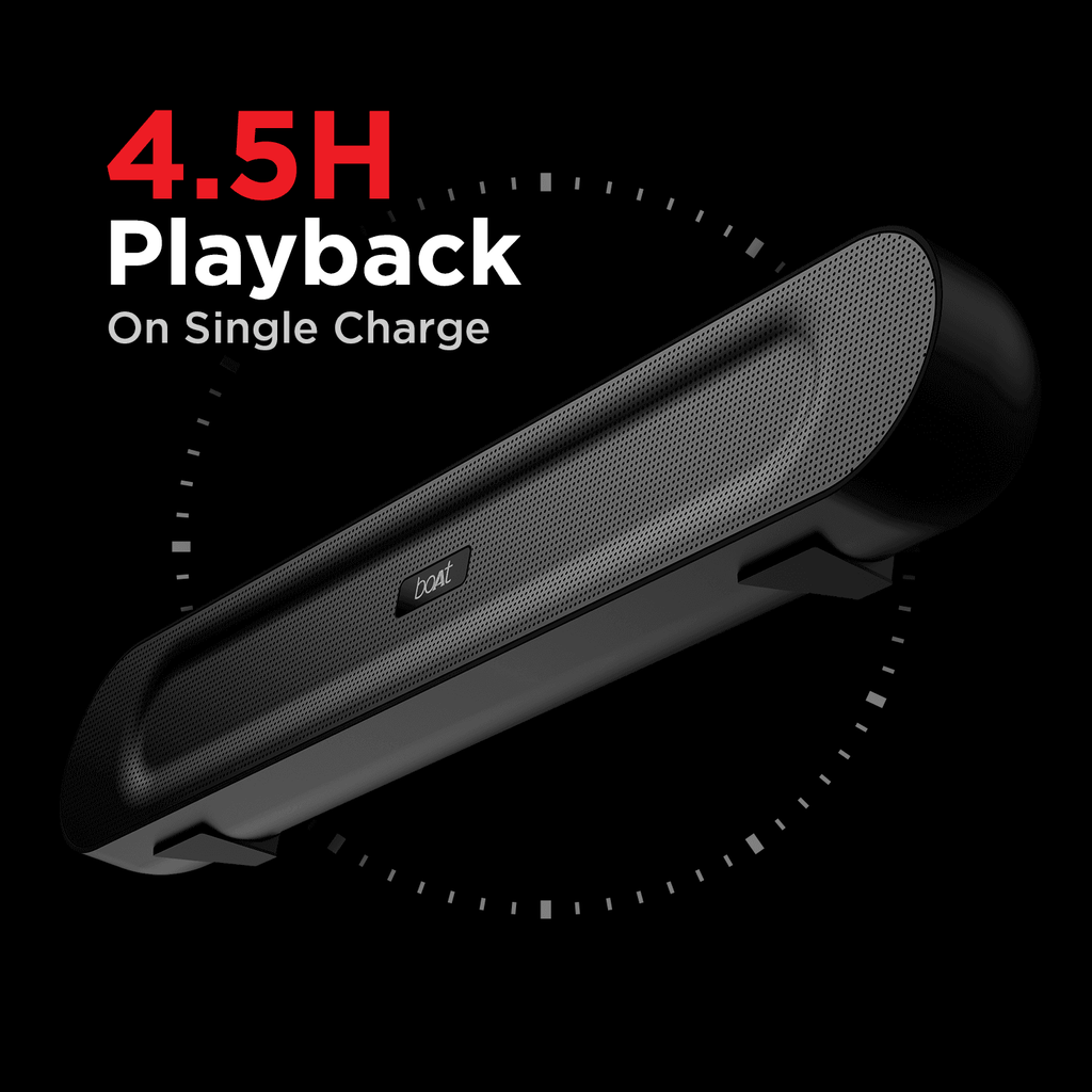 boAt Aavante 550 | Bluetooth Soundbar with 16W RMS Sound Combined with Dual Passive Radiators, 4.5 Hour Playback