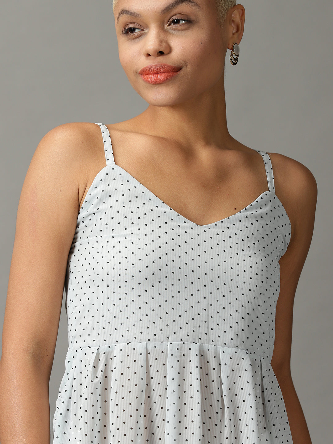 Women's Blue Printed Georgette Peplum Top
