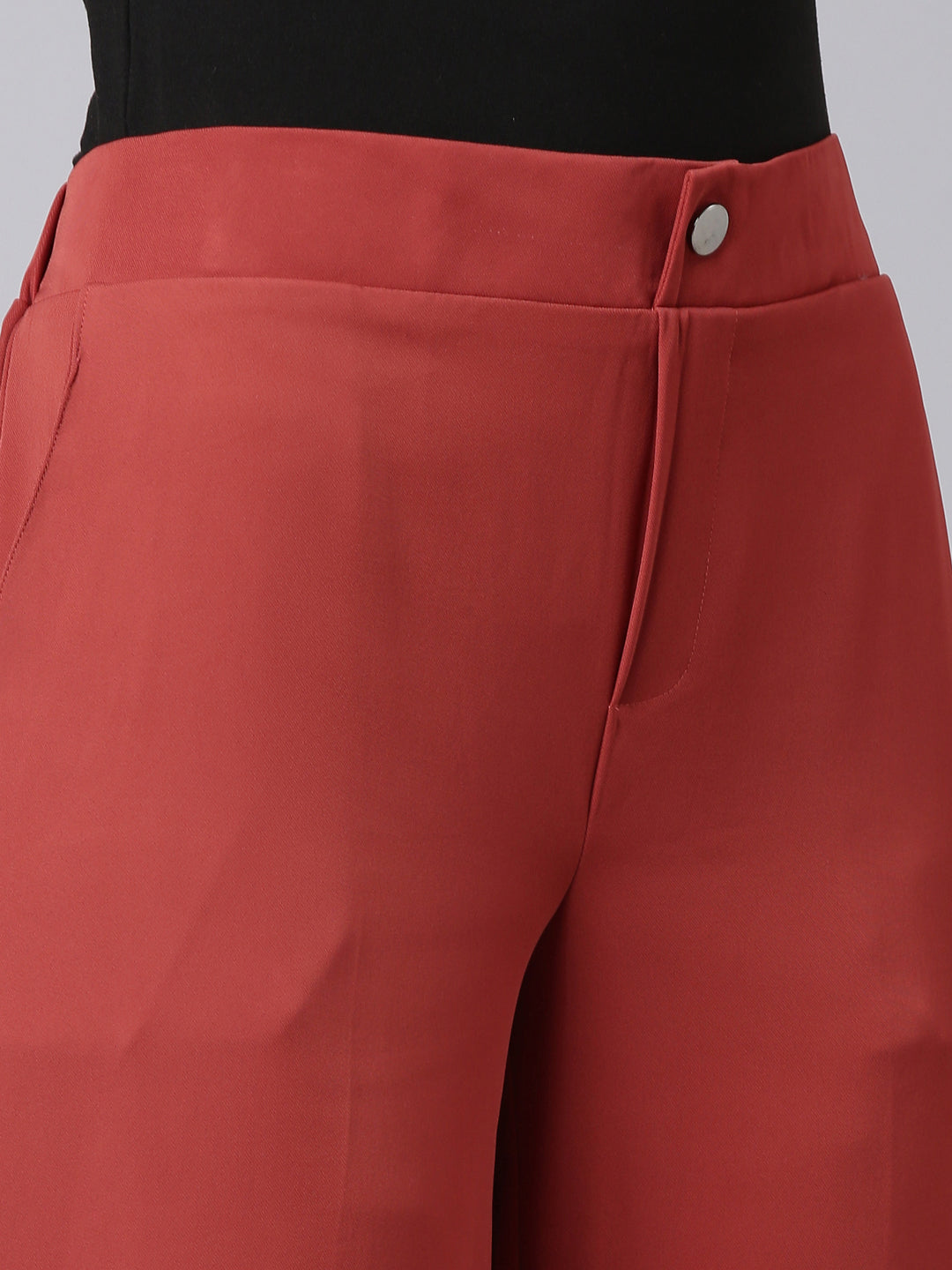 Women's Rust Straight Fit Regular Trousers