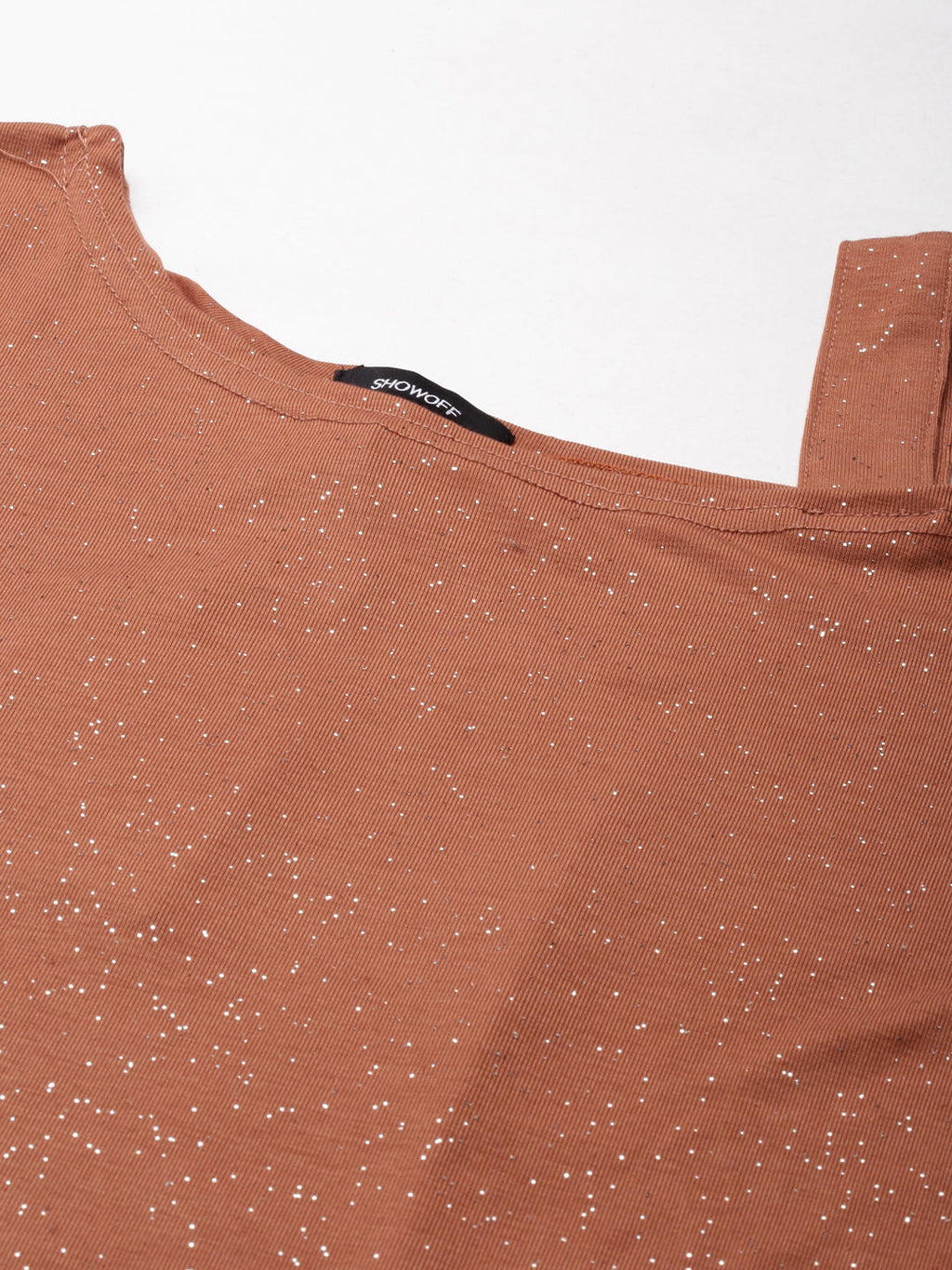Women's Rust Solid Cold-Shoulder Sheath Mini Dress