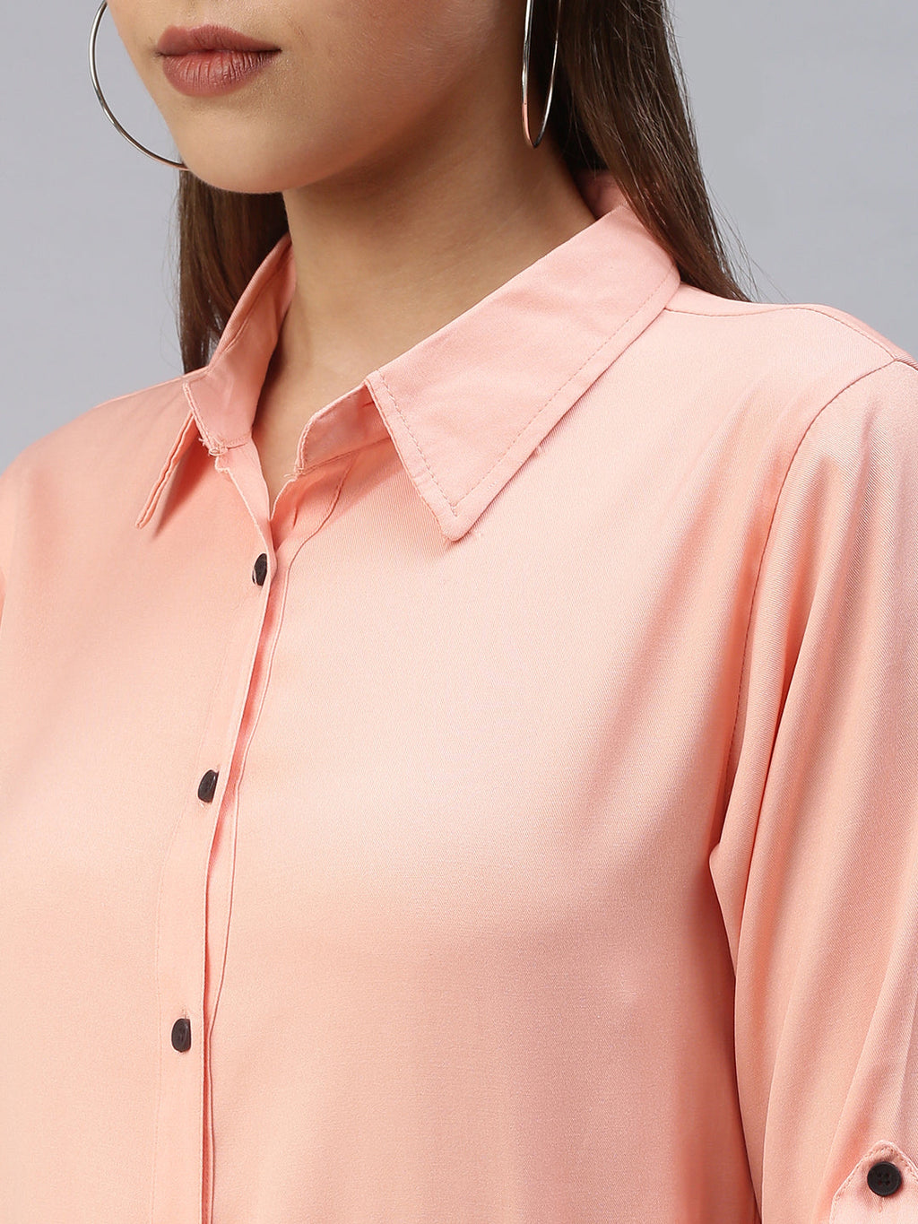 Women's Peach Shirt Dress