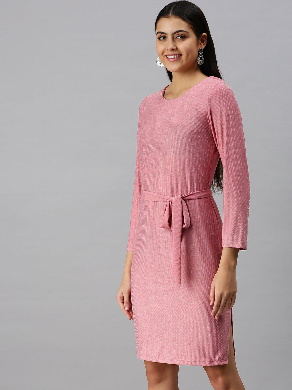 Women's Pink A-Line Dress