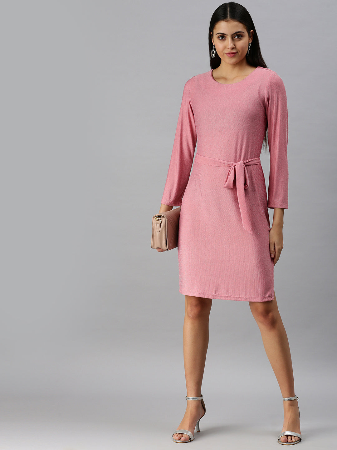 Women's Pink A-Line Dress