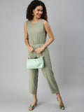 Women's Olive Basic Jumpsuit