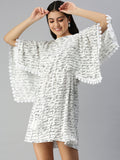 Women's White Floral A-Line Mini Dress