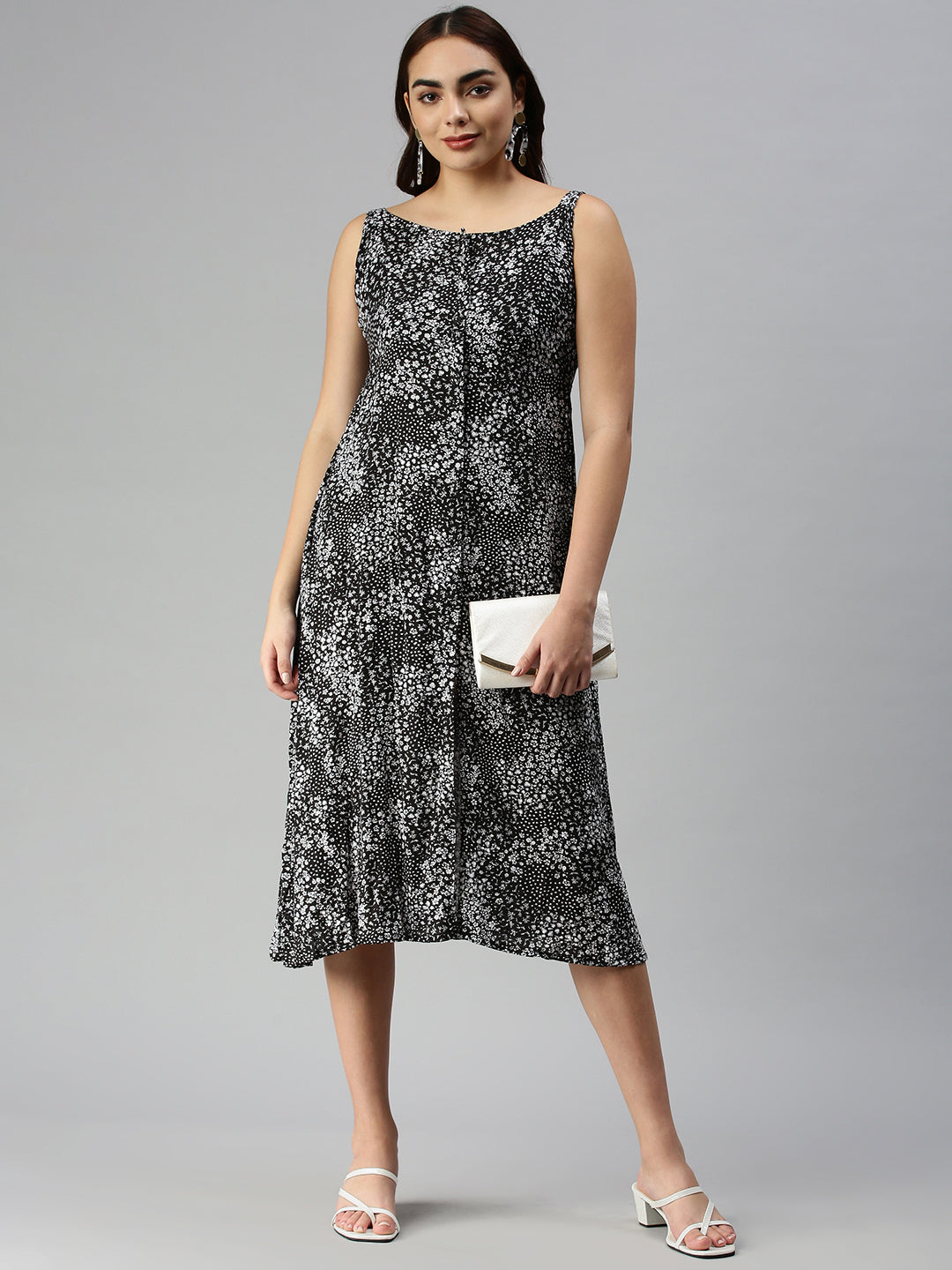 Women's Black A-Line Dress