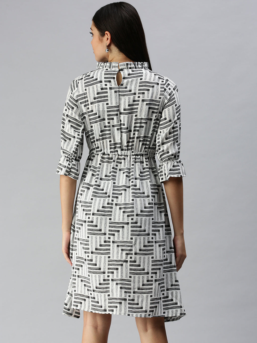 Women's White A-Line Dress
