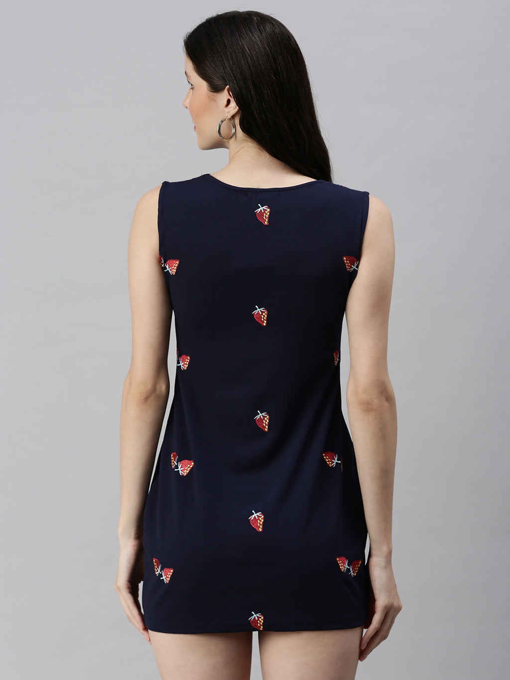 Women's Navy Blue Scuba Bodycon Dress