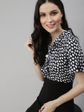 Women's Navy Blue Tie-Up Neck Sheath Dress