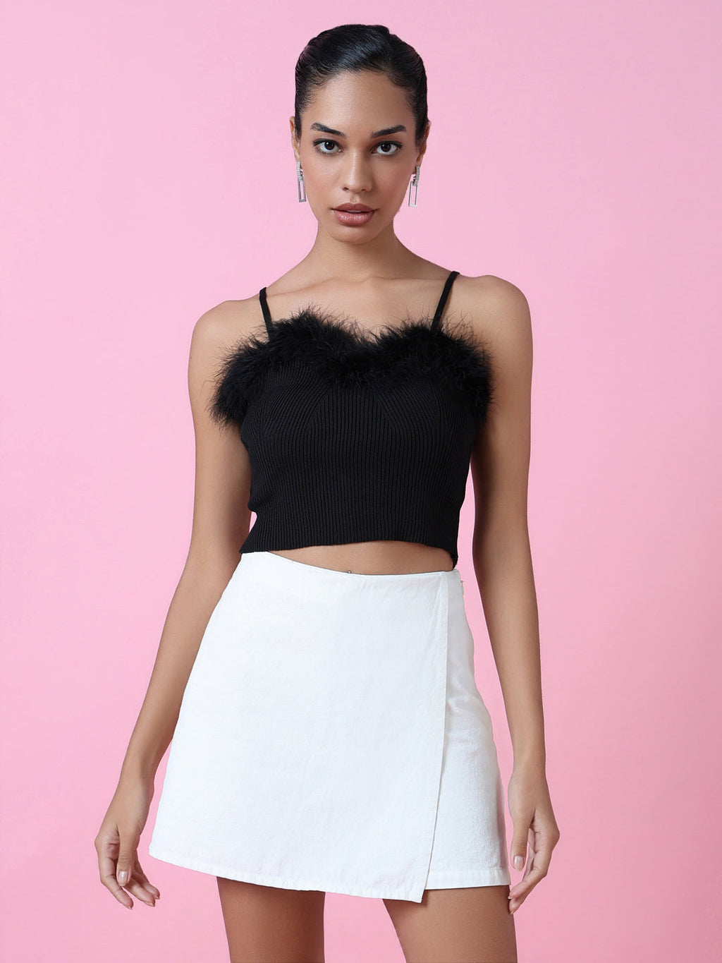 Women's Black Crop Top