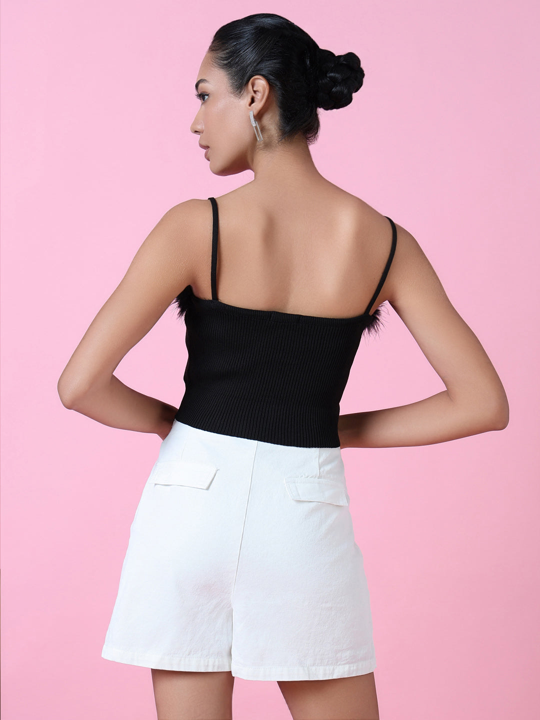 Women's Black Crop Top