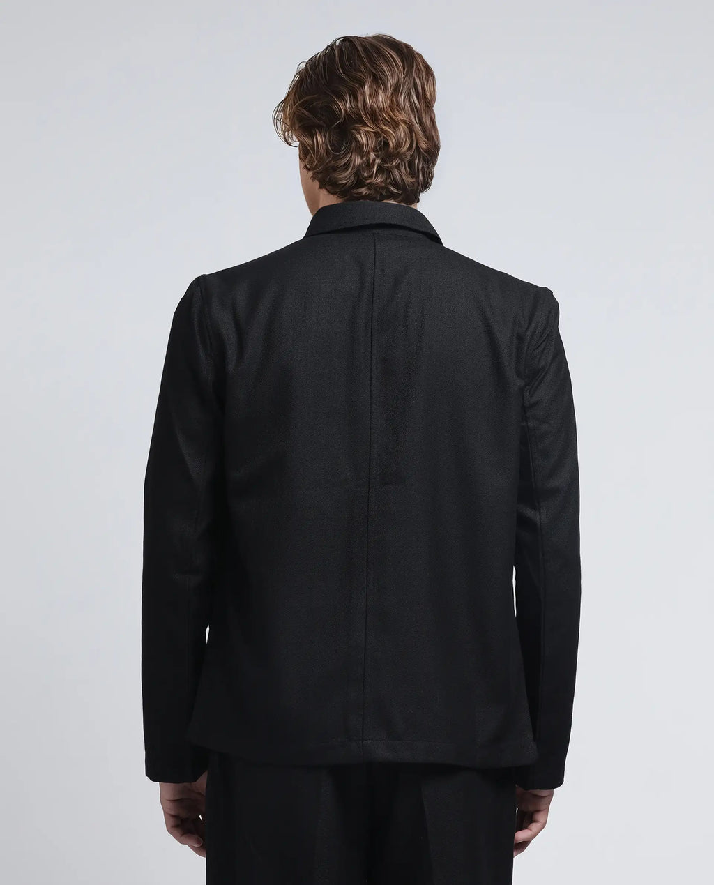Rare Rabbit Men's Aront Black Polyester Plain Relaxed Fit Full Sleeve Spread Collar Jacket