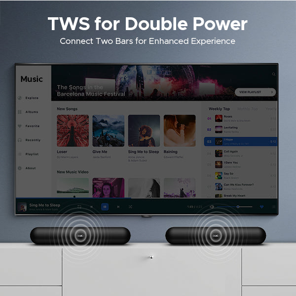 boAt Aavante Bar 490 | 10W Bluetooth Soundbar, 2.0 Surround Sound, Extended Wireless Range, Multi Compatibility