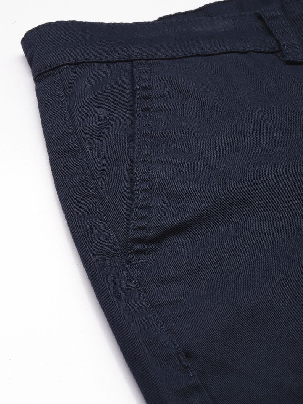 Men's Navy Regular Fit Solid Casual Shorts
