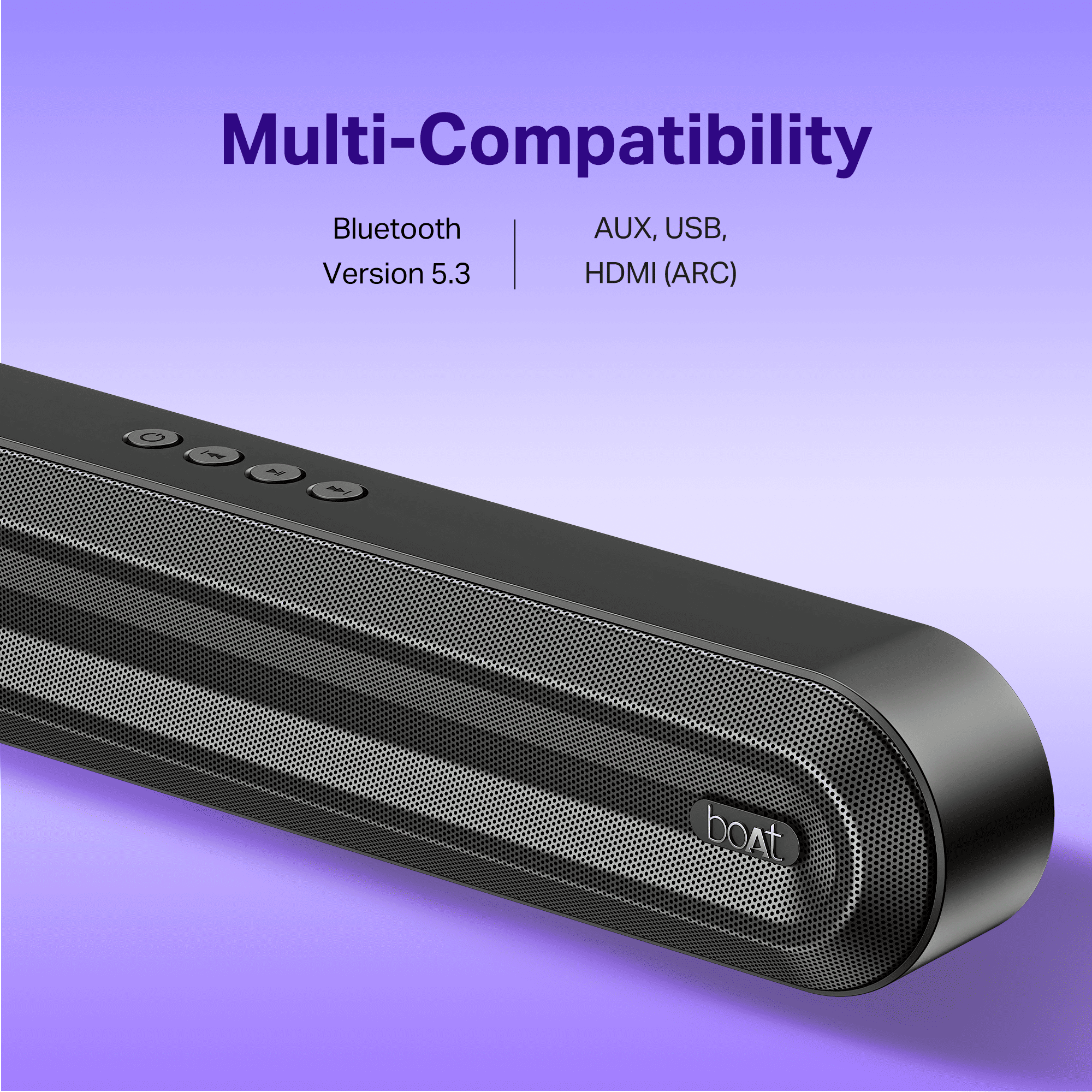 boAt Aavante 2.1 300 | Soundbar with 40W RMS, Wired Subwoofer & Multi-Connectivity