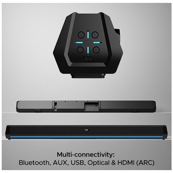boAt Aavante Bar 2600 | 2.1 Channel 300W RMS Bluetooth Soundbar, Wired Subwoofer, Multi-connectivity