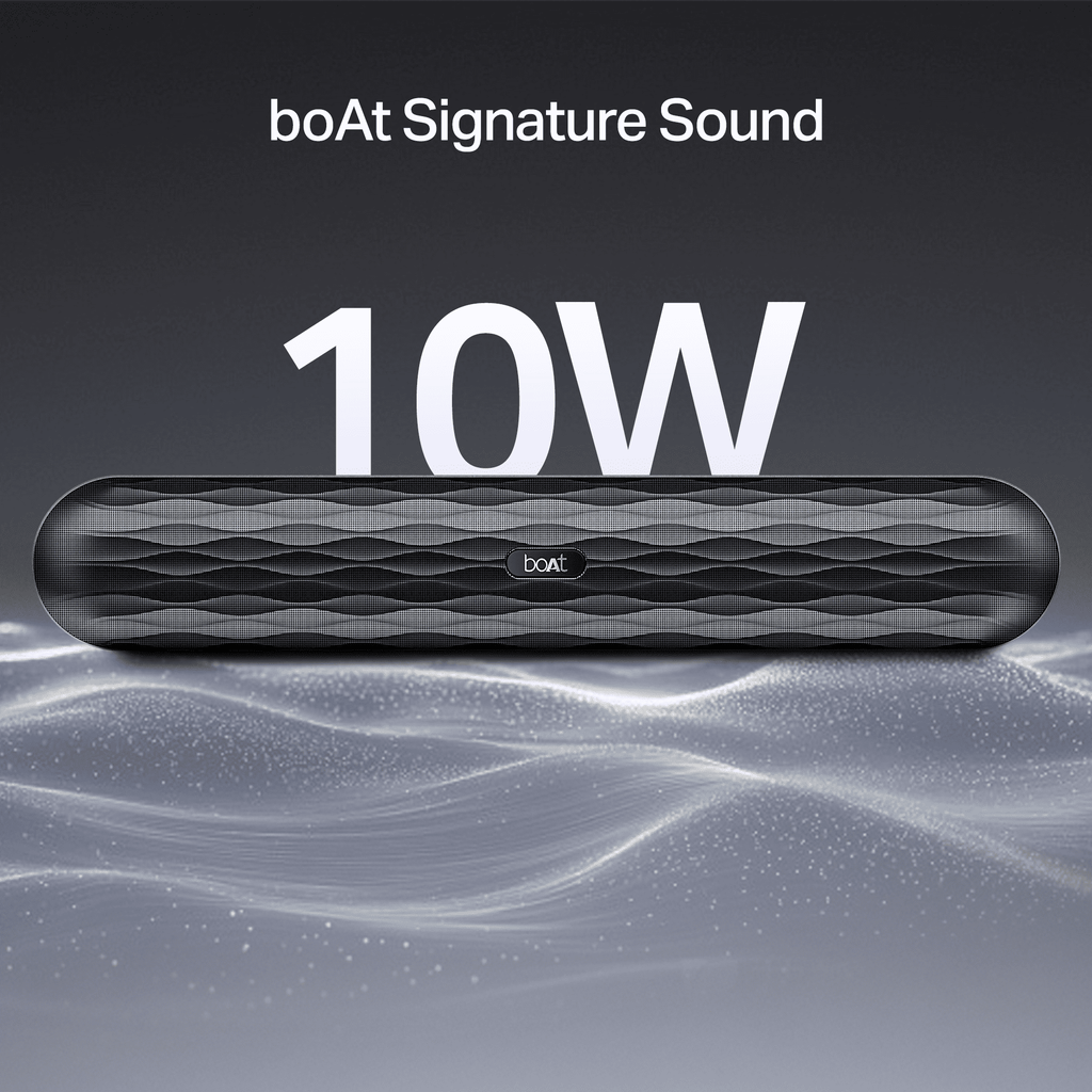 boAt Aavante Bar 485 | 10W RMS boAt Signature Sound, TWS for Double Power, Dual Full Range Drivers, 7Hrs Playback