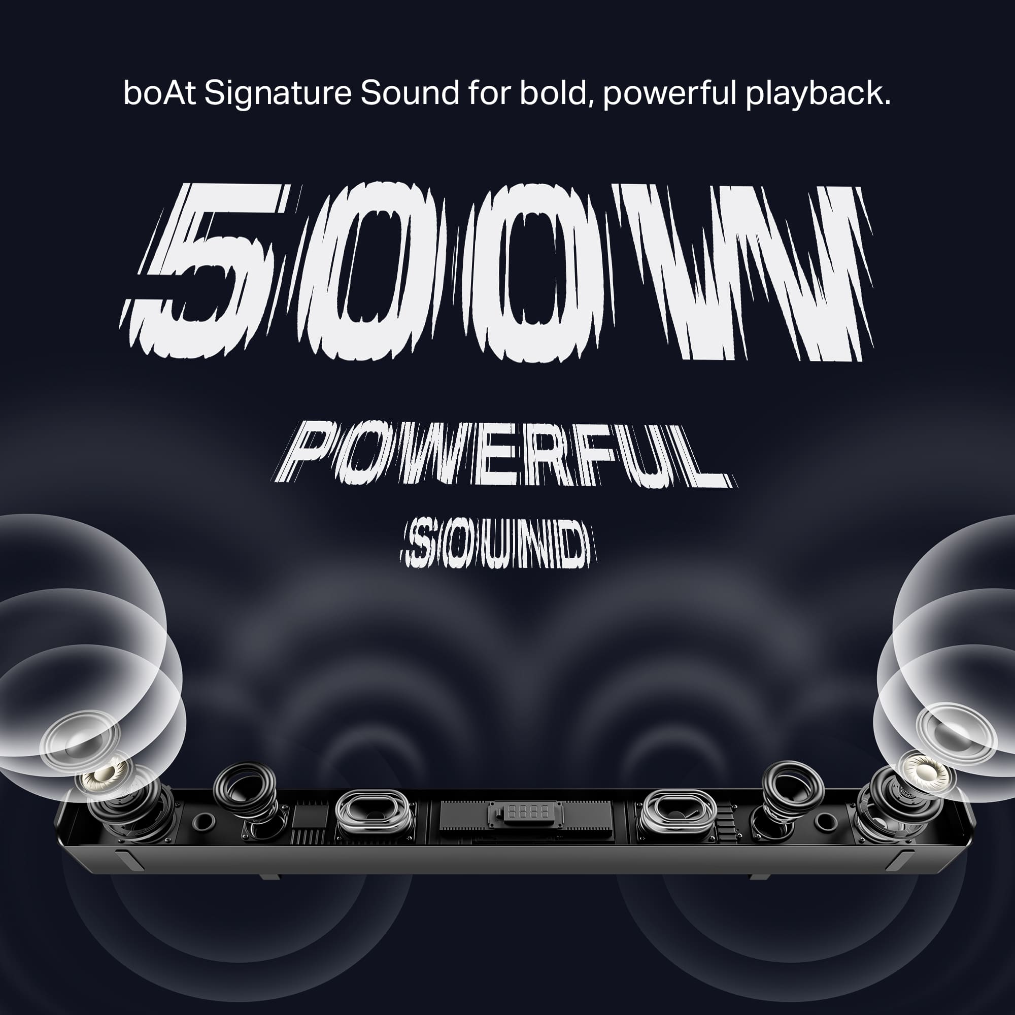 boAt Aavante Prime Beat | 500W 5.1 Channel Soundbar with Wired Subwoofer, Satellites & Multi-Connectivity