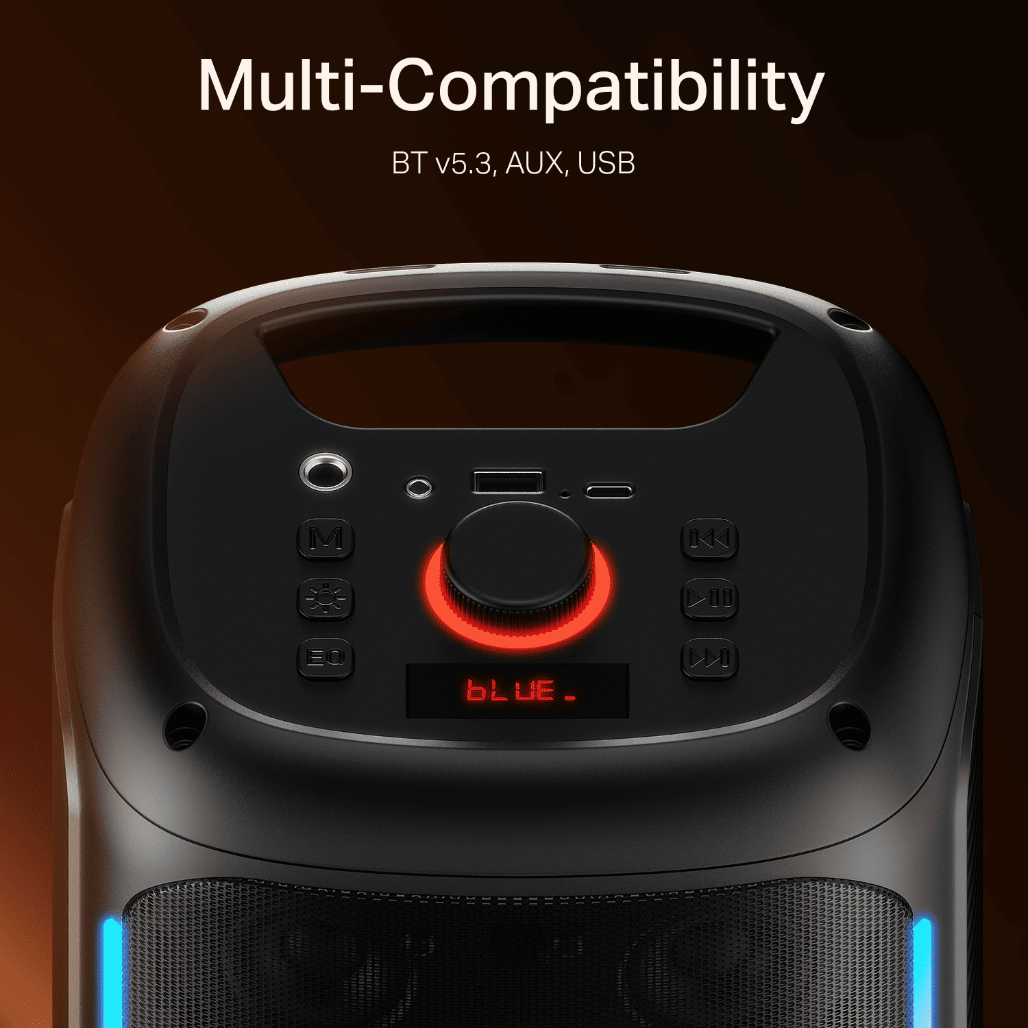 boAt PartyPal 30 | Bluetooth Speaker with 25W Sound, RGB LEDs, 6 Hours Playback, Karaoke & TWS