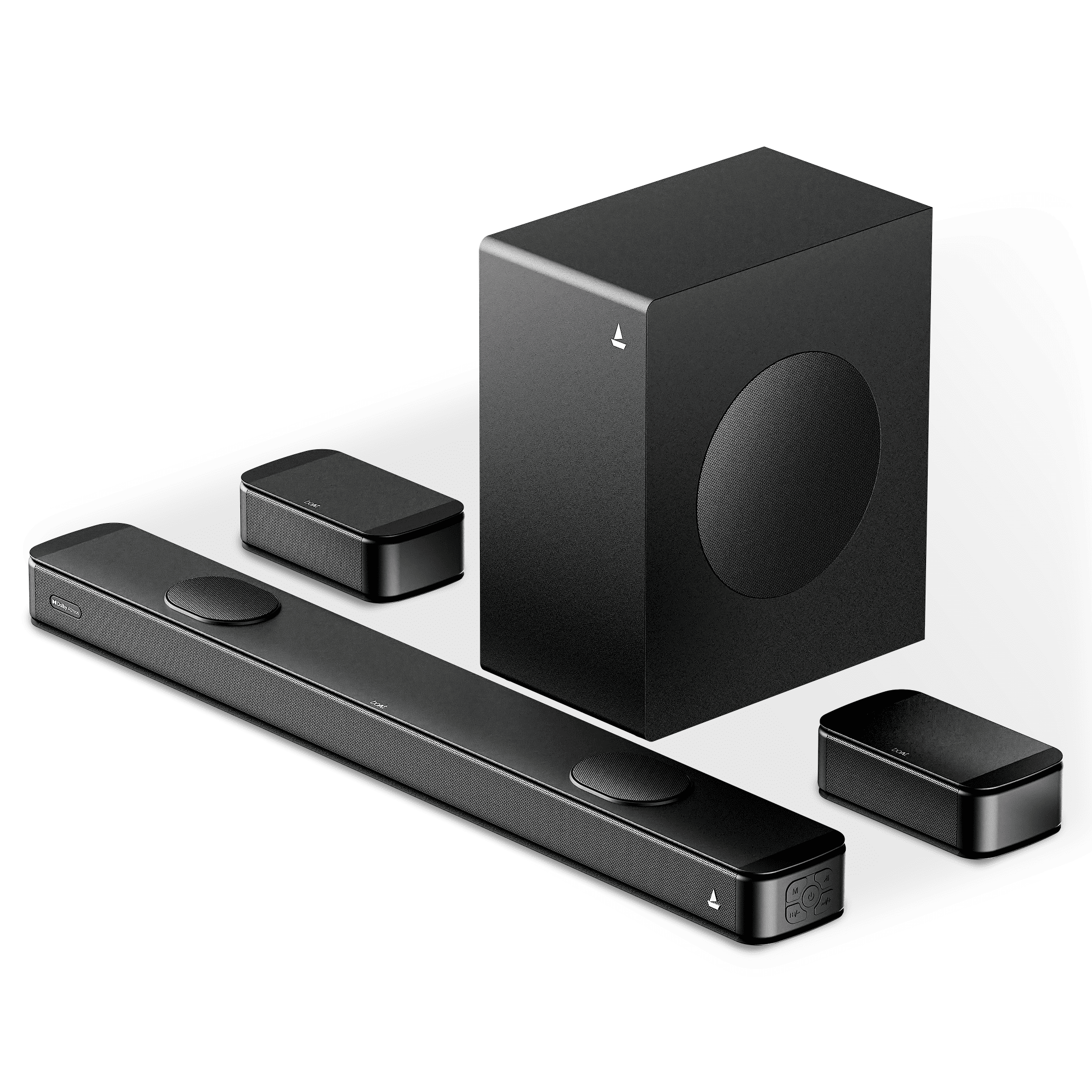boAt Aavante Prime 5.1.2 5050DA | 550W 5.1.2 Channel Soundbar with Dolby Atmos, Wireless Rear Satellites & Master Remote