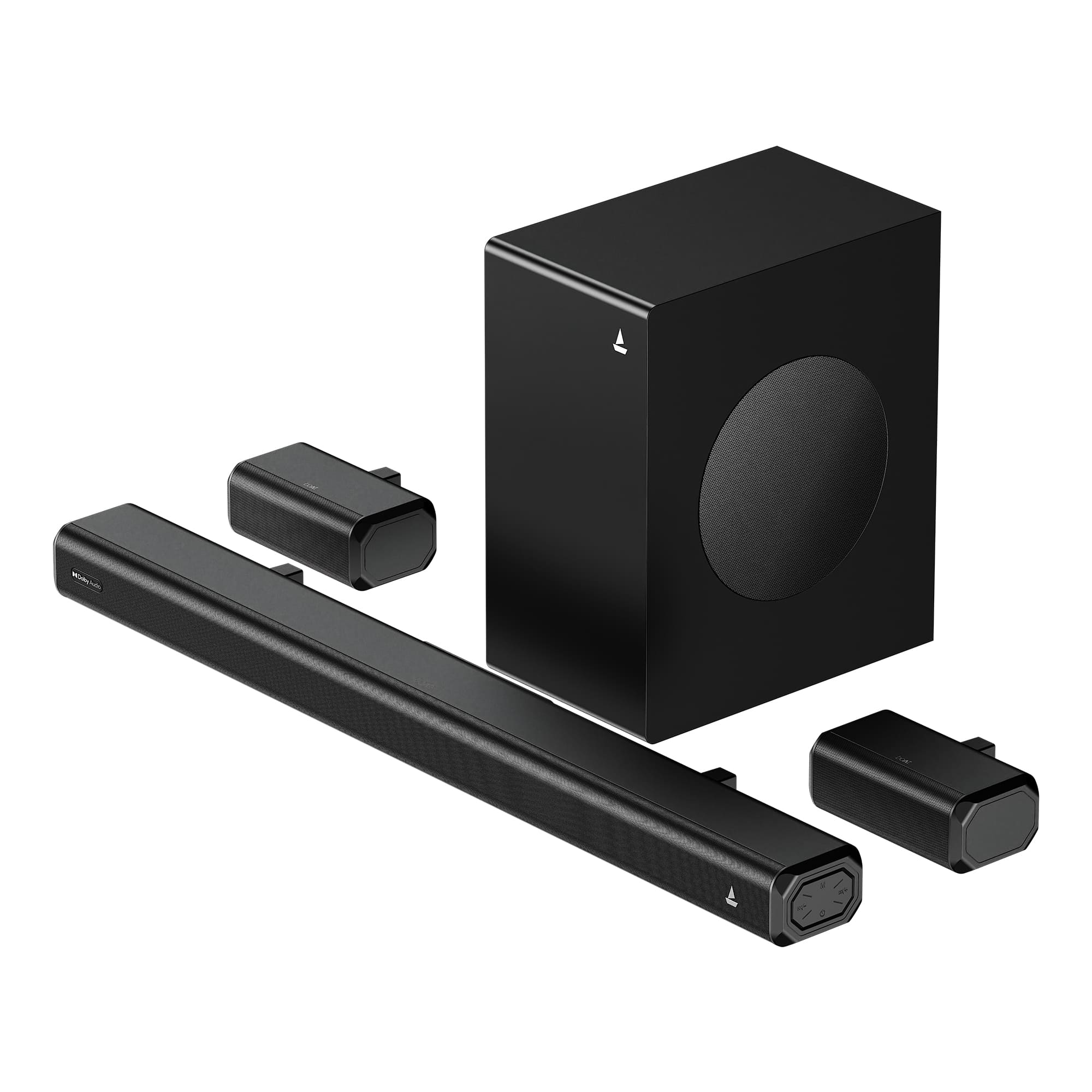 boAt Aavante Prime 5.1 5000D | 500W 5.1 Channel Soundbar with Wired Subwoofer, Satellites & Multi-Connectivity