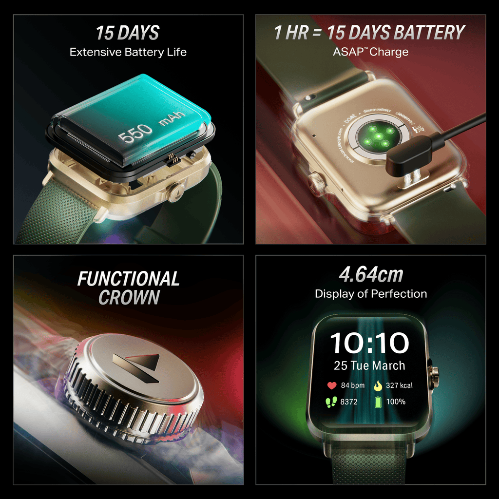 boAt Storm Infinity | Smartwatch with 1.83" HD Display, ASAP Charge, 15-Day Battery Life, Functional Crown, BT v5.4