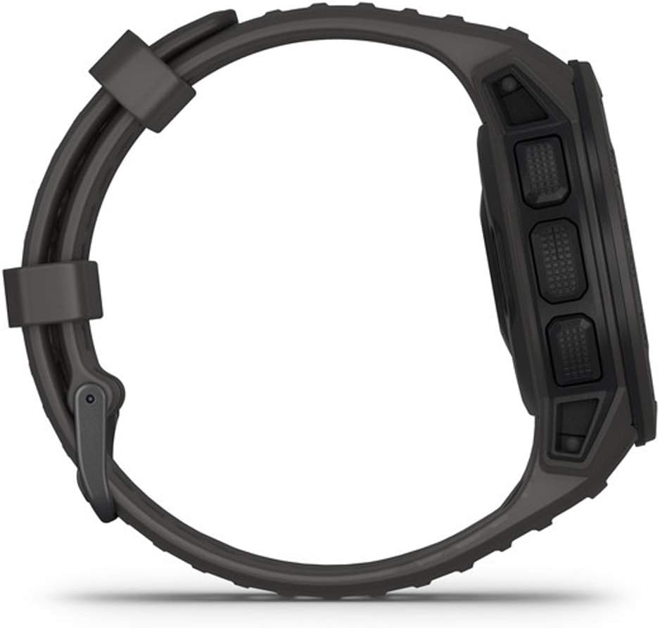 Garmin Instinct, Rugged Outdoor Watch with GPS, Features Glonass and Galileo, Heart Rate Monitoring and 3-Axis Compass, Graphite
