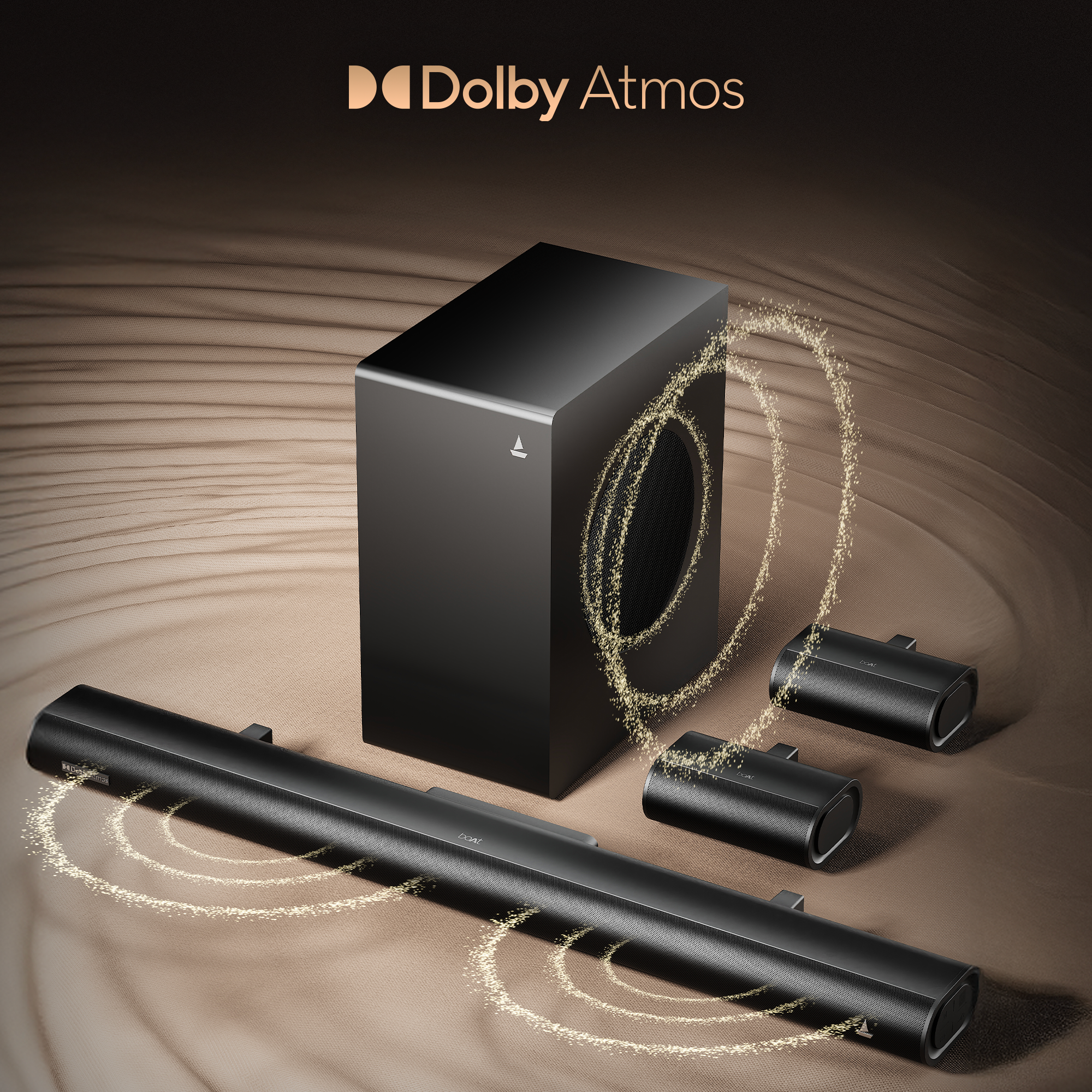boAt Aavante Prime 5.1 5000DA | 500W 5.1 Channel Soundbar with Dolby Atmos, Bluetooth v5.3 & Master Remote