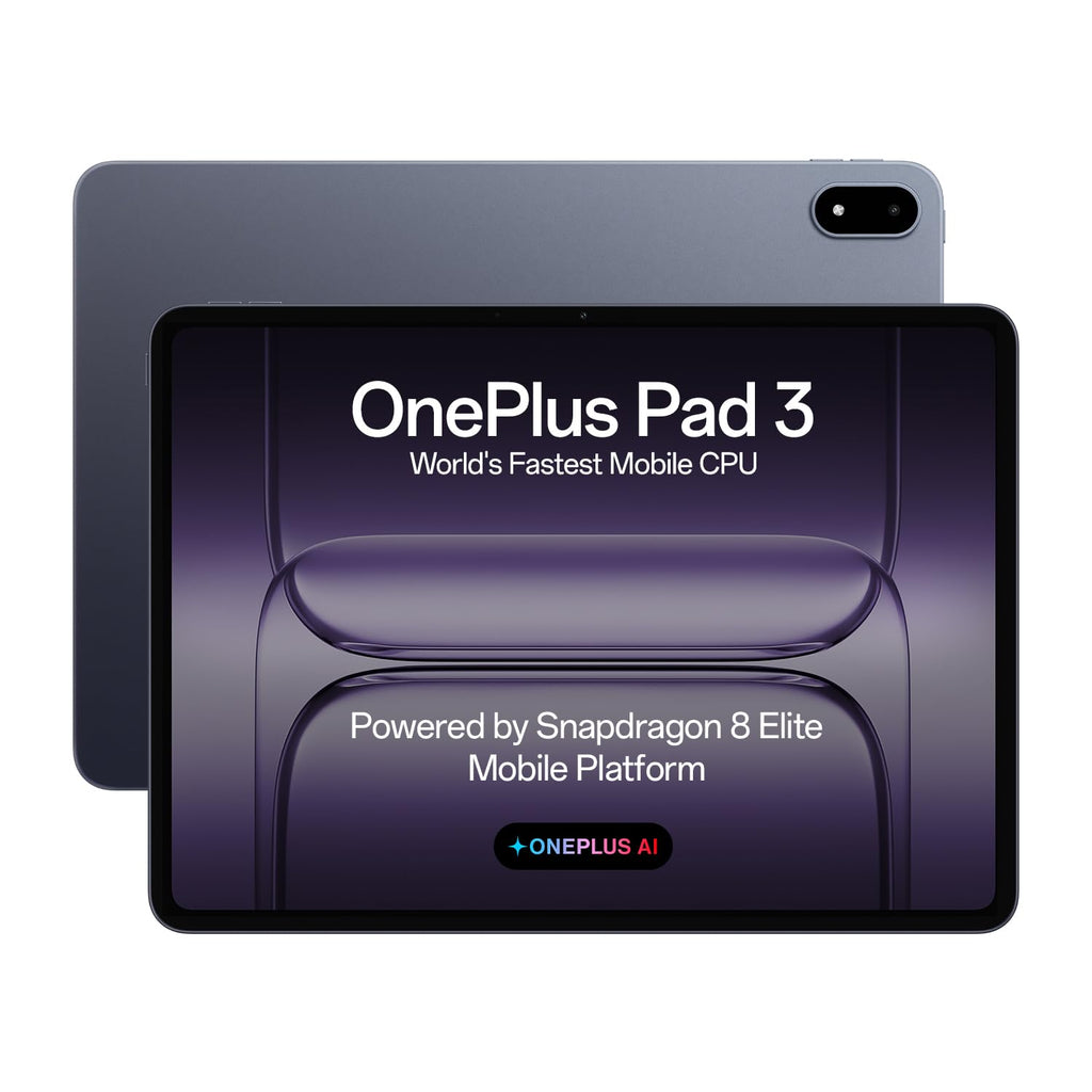 OnePlus Pad 3 World's Fastest Snapdragon 8 Elite Processor, 13.2" 3.4k Screen, 144Hz Adaptive Refresh Rate, 8 Speakers, OnePlus AI, 12140 mAh Battery, WiFi, Storm Blue