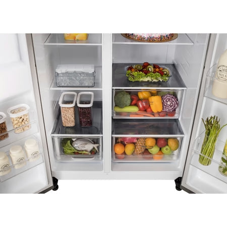 LG 650 Litres 3 Star Side-by-Side Convertible Refrigerator (GL-B257JDS3, Dazzle Steel)