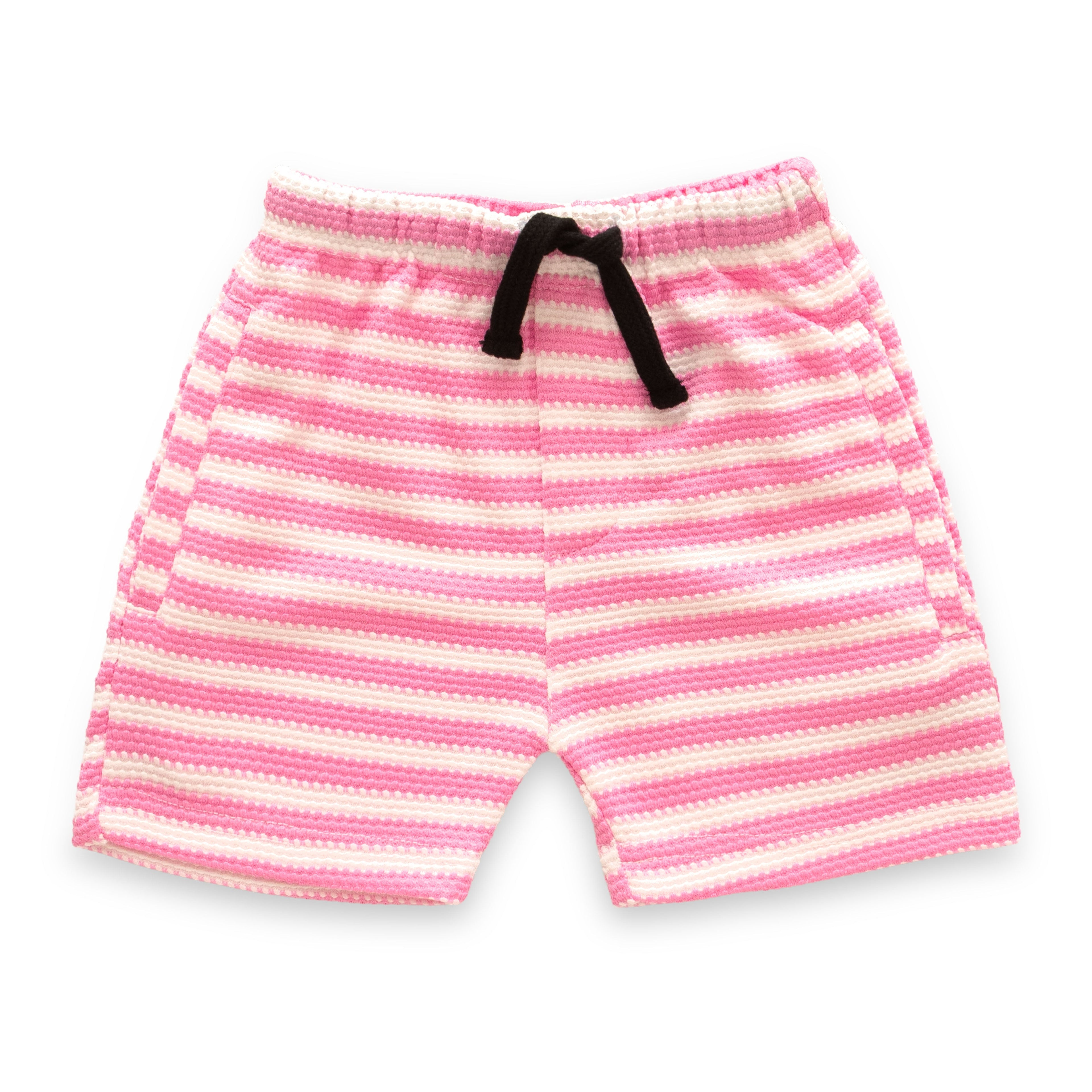 Pink Stripes Designed Boys Shirt & Shorts Set