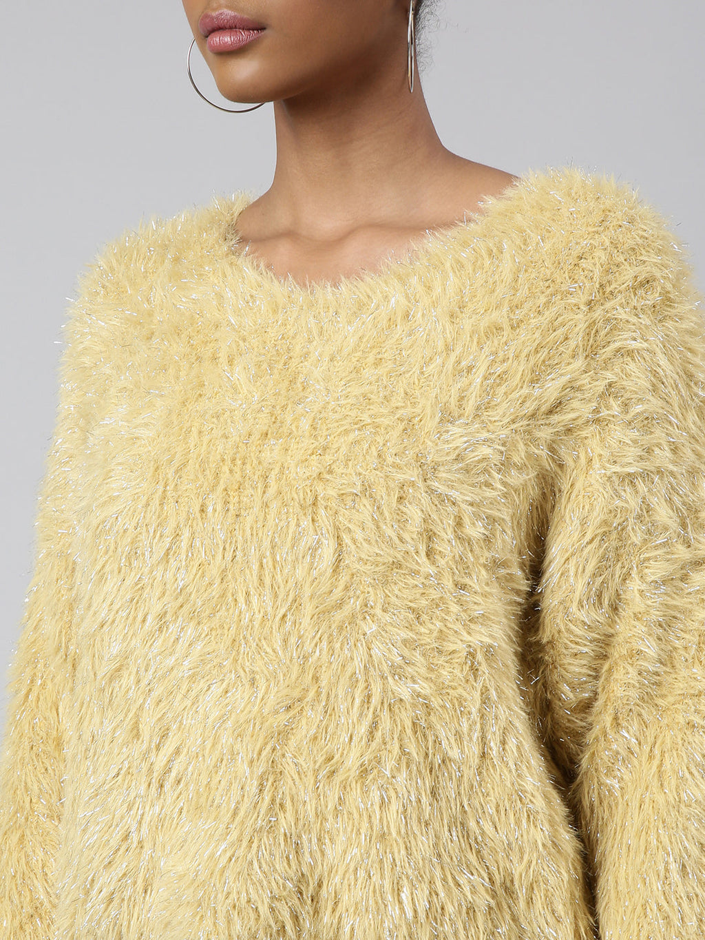 Women's Yellow Round Neck Top