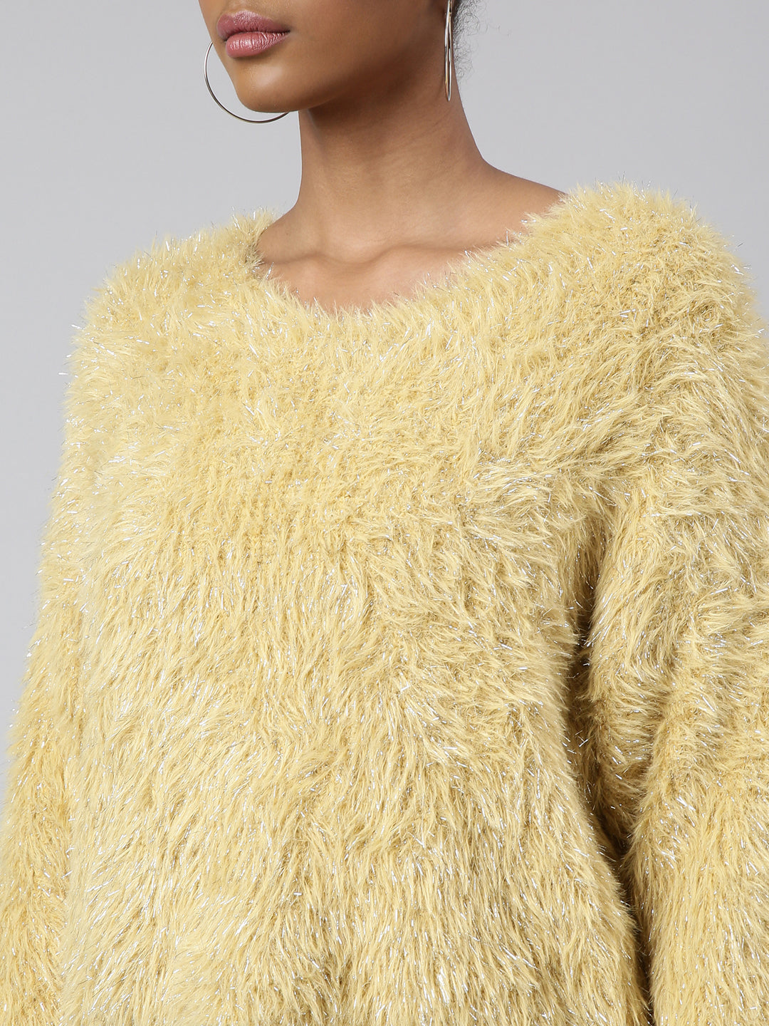 Women's Yellow Round Neck Top