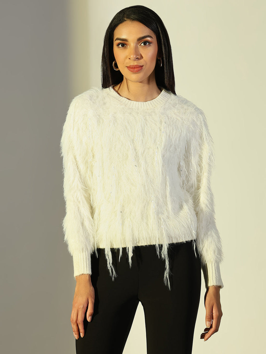 Women's White Solid Top