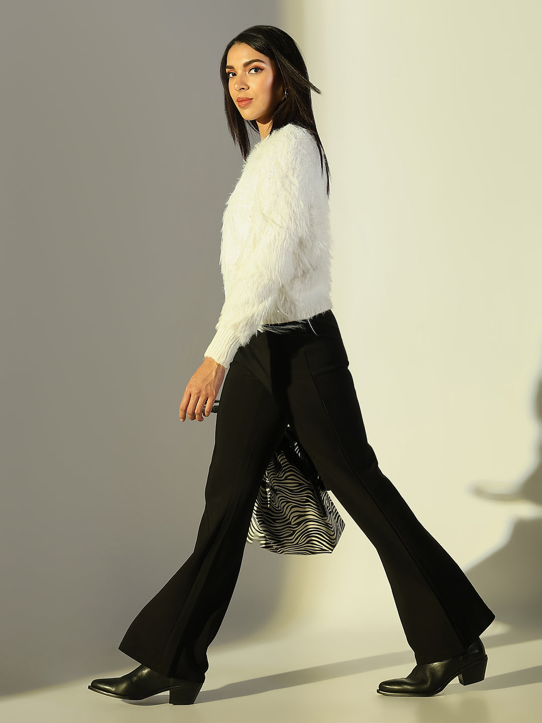 Women's White Solid Top