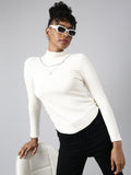 Women's Cream Pack Velvet Fitted Top Comes With Chain