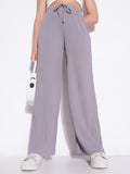 Women's Grey Regular Fit Comfort Trousers