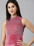 Women's Pink Embellished Bling & Sparkly Sheath Dress