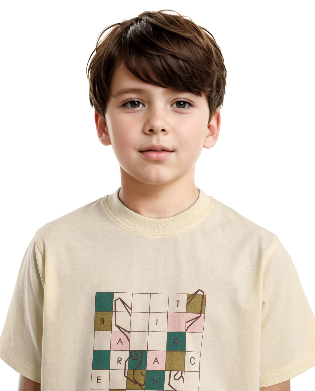 Rare Ones Kids Cove-K Pastel Yellow Cotton Printed Slip-On Regular Fit T-Shirt